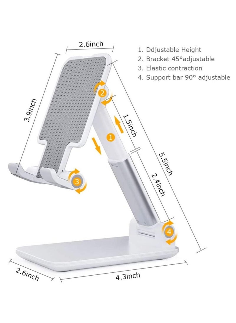 بامير حامل هاتف محمول قابل للطي لسطح المكتب حامل هاتف محمول قابل للطي للكمبيوتر اللوحي iPhone Samsung Nokia Huawei Redmi حامل هاتف محمول قابل للتعديل لسطح المكتب منضدة جانبية للسرير - Image 4