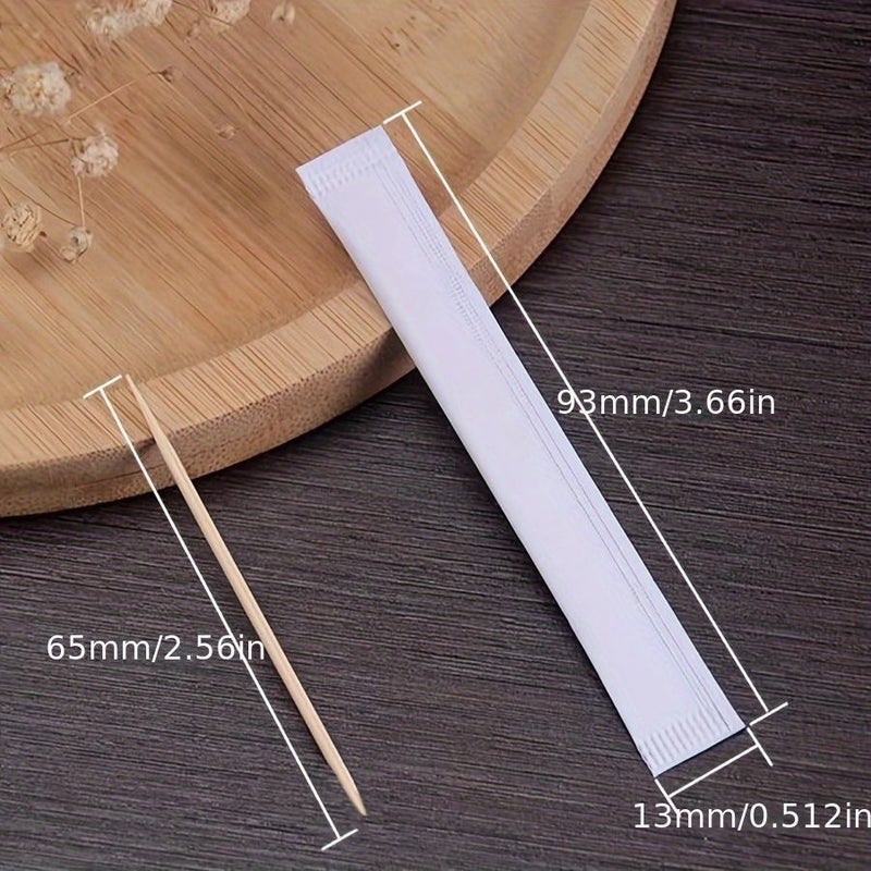 1000 Premium Individually Wrapped Bamboo Toothpicks Disposable For Party Events - Image 4