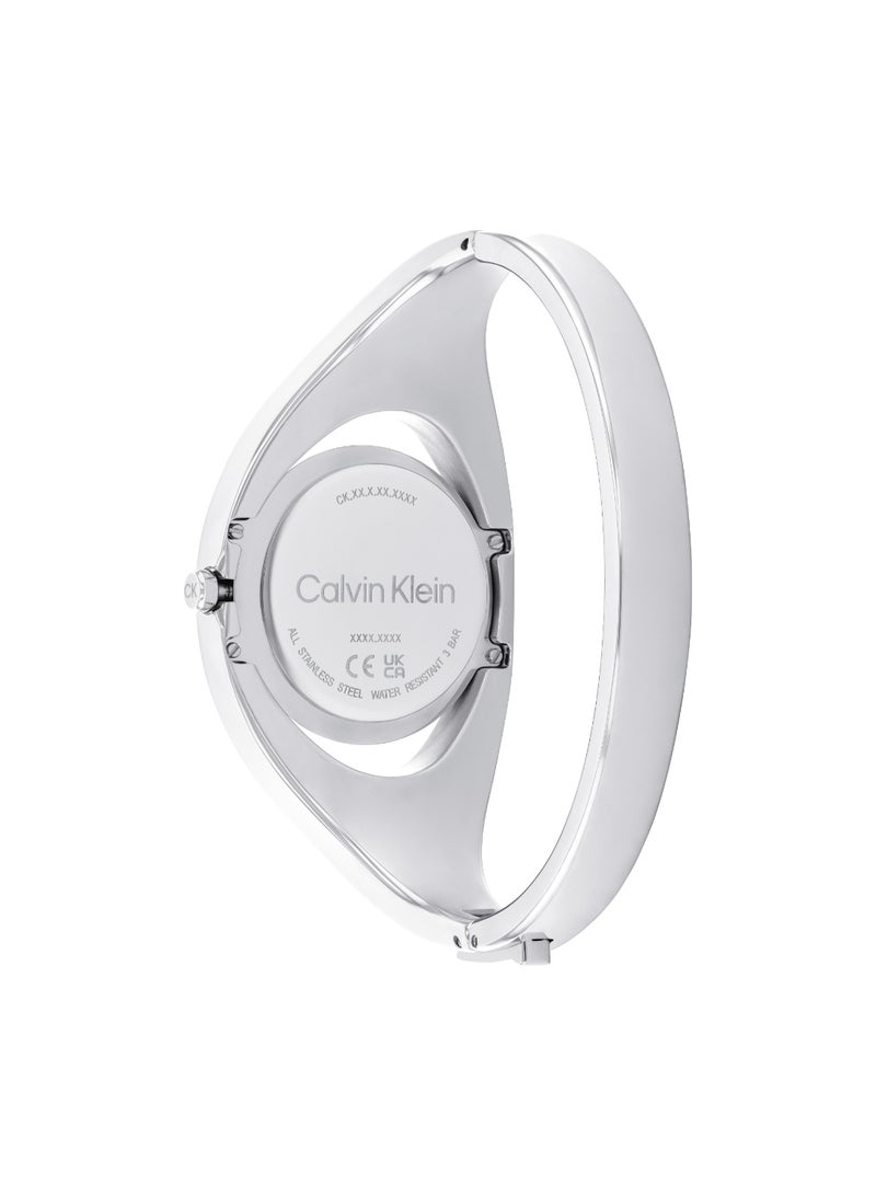 CALVIN KLEIN ساعة يد نسائية دائرية أنالوج بهيكل أسود - 25200392 - Image 3