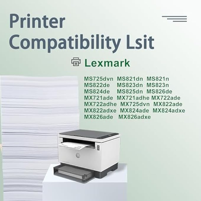 58D1X00 TONER CARTRIDGE REMANUFACTURED REPALCEMENT FOR LEXMARK 58D1X00 TONER FOR LEXMARK MS725 MS821 MS822 MS823 MS824 MS825 MS826 MX721 MX722 MX725 MX822 MX824 MX826 (35,000 PAGES, 1 BLACK) - Image 2