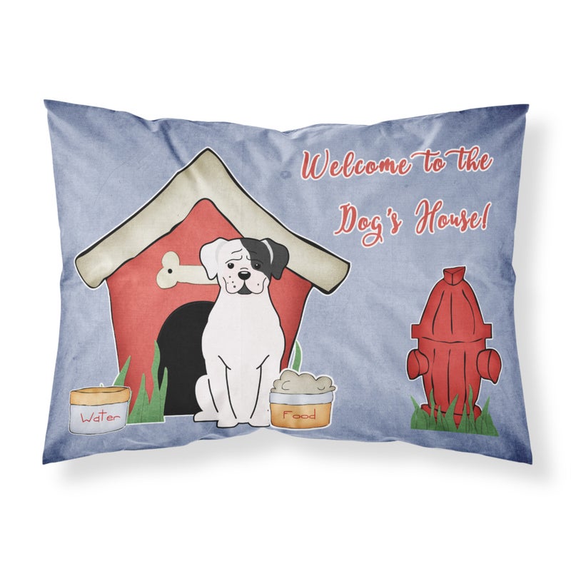 Caroline's Treasures ""Caroline's Treasures Dog House Collection White Boxer Cooper Fabric Standard Pillowcase BB2868PILLOWCASE  Multicolor"" 