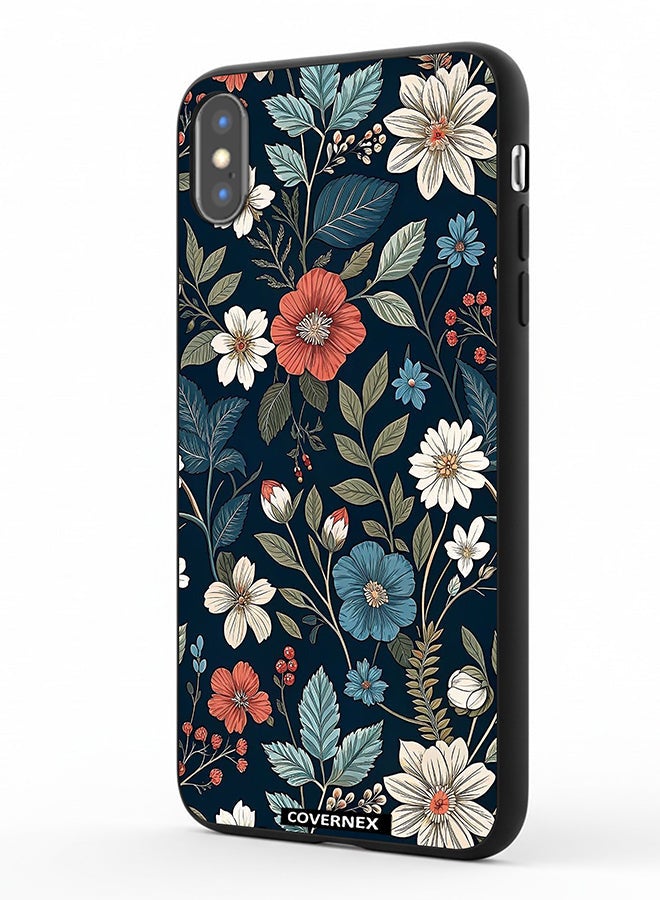 Covernex Apple iPhone Xs Max Protective Case Cover Printed Featuring Deep Forest Botanical and Wildflower - Image 1