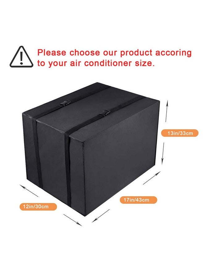 Luxiv Window Air Conditioner Cover Outdoor, Luxiv Outside Window AC Unit Cover Black Dust-proof Waterproof Outdoor AC Protection Insulation Defender (17Wx12Dx13H)  - Image 2