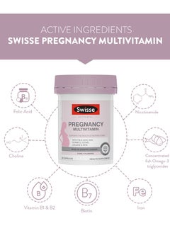 Swisse Ultinatal Pregnancy Multivitamin Supports the Health of Mother and Baby With FolicAcid,Dha Vitamin D,Iodine,Choline & Iron 60 Capsules Health Supplement  - Image 2