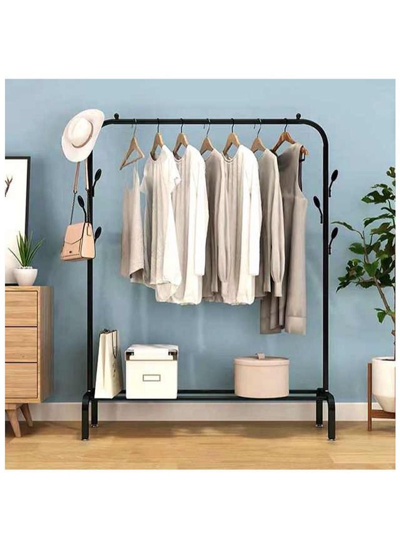 AGD Metal Clothes Organizer Rack With Bottom Storage Rack For Shoes And Other Items Black - Image 3