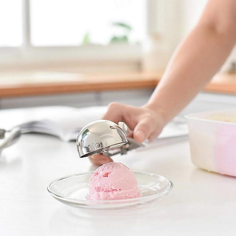 OSHLANT Ice Cream Scoop 3Pcs Cookie Scoop Set 18/8 Stainless Steel Cookie Dough Scoop Cookie Scoops For Baking Set Of 3 Ice Cream Scooper With Trigger Release Cookie Scooper For Baking Cupcake Scoop - Image 4