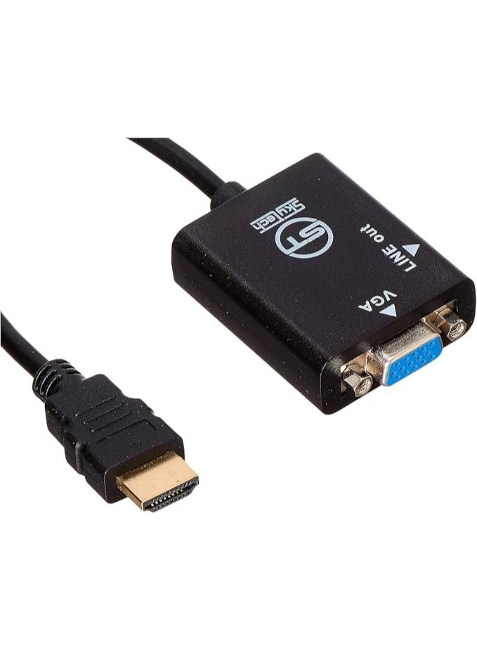 اس تي محول HDMI إلى VGA بمنفذ صوت  – لتوصيل الشاشات والبروجكتور - Image 1