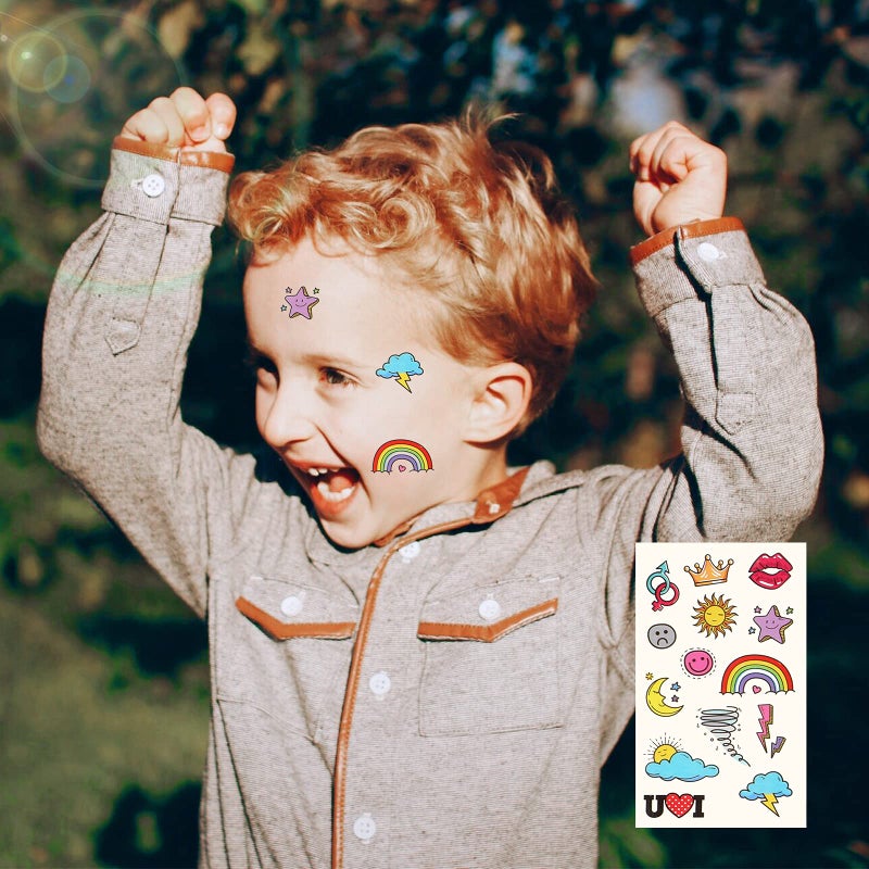 Metker Temporary Tattoos for Kids - 90 Sheets 1000+ Designs | Waterproof Temporary Tattoos toys for Birthday Party Favors, Group Activities | Educational & Safe Skin Art - Image 5