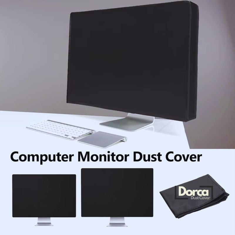 Dorca ® Dustproof & Waterproof Monitor Dust Cover for 27 Inch LCD/LED Screens – Fits Dell, HP, LG, Lenovo, Samsung, Acer, BenQ, Zebronics – Protective Cover to Keep Monitor Clean & Scratch-Free - Image 3