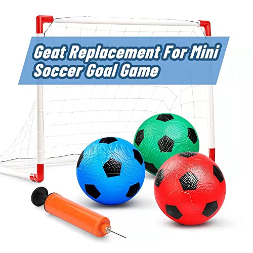 Anzmtosn 6" Small Kids Mini Soccer Balls Sports Toys, PVC for Beach Pool & Inflatables, Soft Balls (3 Pack) - Image 2