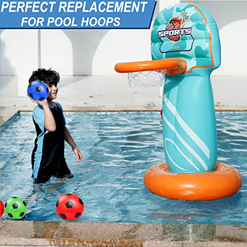 Anzmtosn 6" Small Kids Mini Soccer Balls Sports Toys, PVC for Beach Pool & Inflatables, Soft Balls (3 Pack) - Image 4