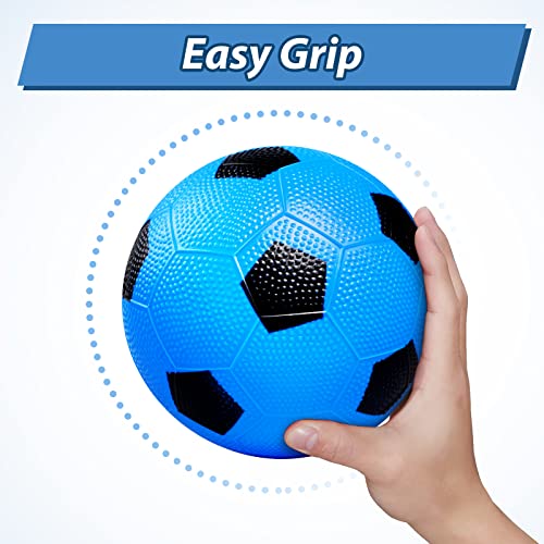 Anzmtosn 6" Small Kids Mini Soccer Balls Sports Toys, PVC for Beach Pool & Inflatables, Soft Balls (3 Pack) - Image 5