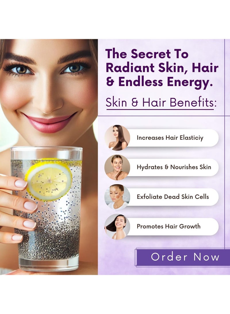 Bliss of Earth Chia and Flax Seeds Combo for Weight Loss Plant Based Seeds for Planting High Protein Superfood Flax and Chia Seed Fiber and Omega 3 Rich Raw Seeds for Tea Smoothie and Baking 1kg Each - Image 4