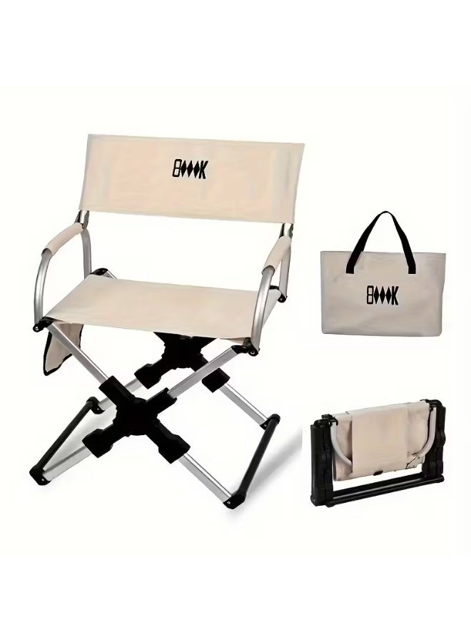 BlueFire Portable Lightweight Camping Chair with Carry Bag – Compact Telescoping Folding Outdoor Chair, Supports up to 100kg, Aluminum Frame, Dual Mesh Cup Holders for Camping, Beach, Fishing, Sports & Tailgates - Image 1