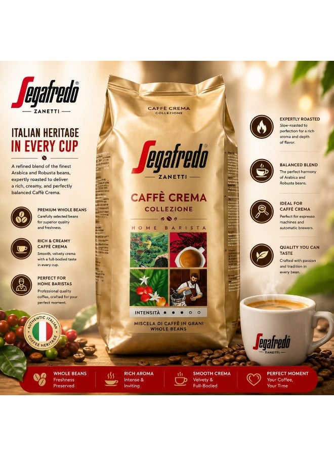 Segafredo Caffe Crema Collezione Beans 1000g - Image 5