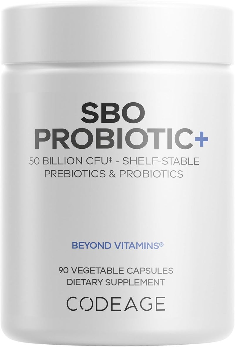 Codeage SBO Probiotics 50 Billion CFUs Per Serving Multi Strain Soil Based Organisms Blend and Organic Fermented Botanical Blend ShelfStable 90 Capsules - Image 1