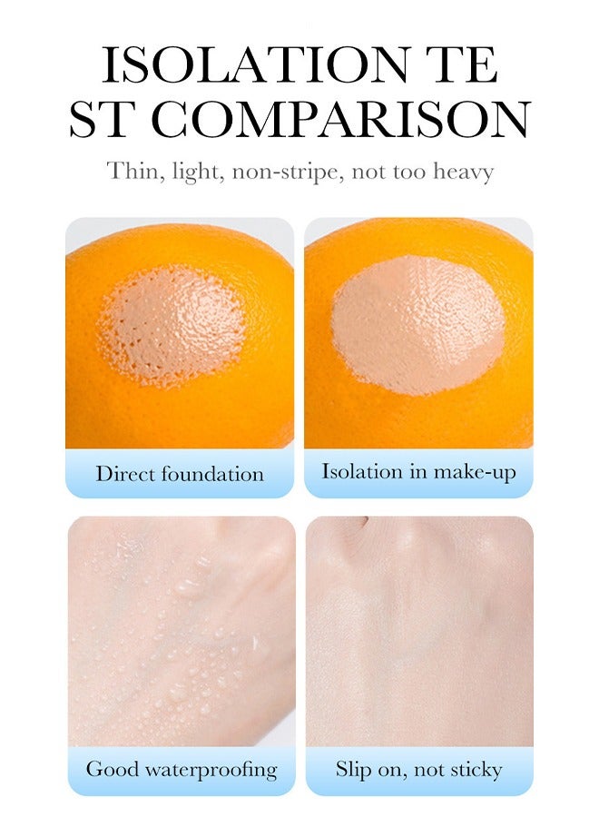 Isolation Cream Invisible Pore, Three Color Sunscreen lotion SPF50, Cover Acne Marks Contour Isolation Cream, Color Corrector,  Oil Control Moisturizing Make ​For All Skin Green 40g