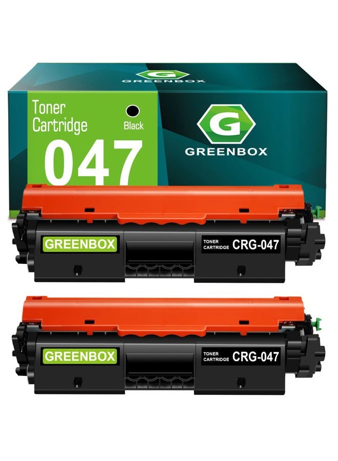 GREENBOX Compatible Toner Cartridge Replacement for Canon 047 CRG047 CRG-047 2164C001 for imageCLASS LBP113w LBP112 MF112 MF113w i-SENSYS LBP113w LBP112 MF112 MF113w Printer (2-Pack Black) - Image 1