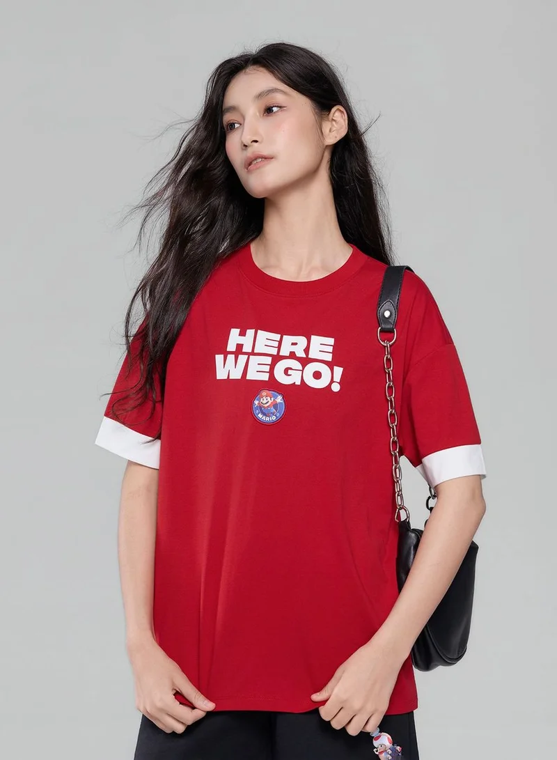 Women's Super Mario Loose Print Tee