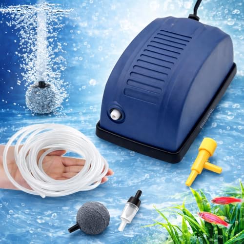 COLOURFUL - Aquarium Air Pump | Mini Aerator/Oxygen Pump for Aquarium Fish Tank or Pond | with Accessories | #208 (1 Way, Combo - 1) - Image 1