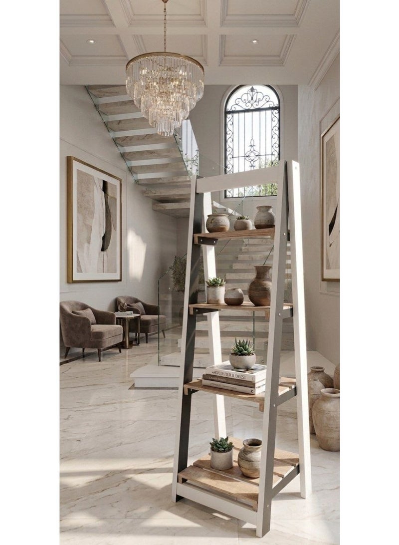 Decorative ladder, 3 floors, 18 mm wood, size 110 cm