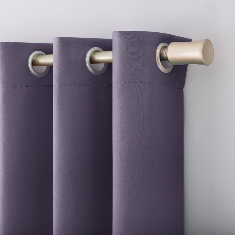 Sun Zero Barrow 2-Pack Energy Saving Grommet Curtain Panel Pair, Lavender, 54" W x 84" L (2 Panels) - Image 2