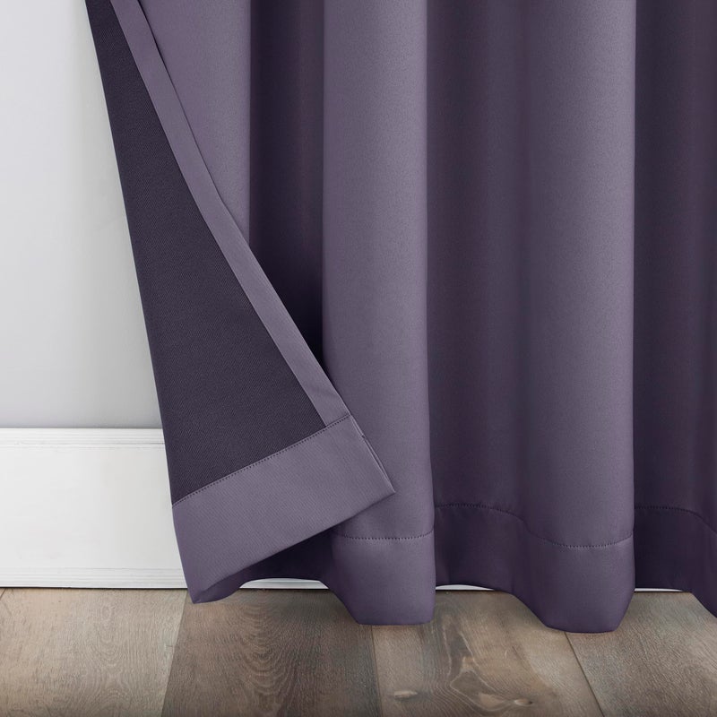 Sun Zero Barrow 2-Pack Energy Saving Grommet Curtain Panel Pair, Lavender, 54" W x 84" L (2 Panels) - Image 4
