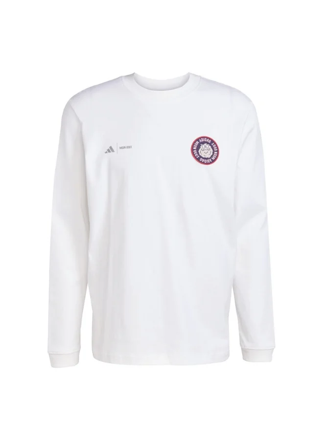 Adidas Adidas Long Sleeve Tee White T-Shirt (Long Sleeve) T-Shirts For Men