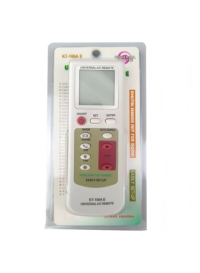 Universal Air Conditioner Remote Control KT-100AII Off White - Image 2