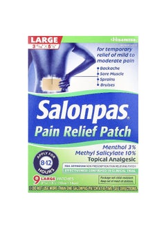 Salonpas Salonpas, Pain Relief Patch, Large, Minty, 9 Patches  - Image 1