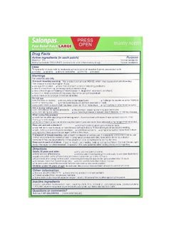 Salonpas Salonpas, Pain Relief Patch, Large, Minty, 9 Patches  - Image 2