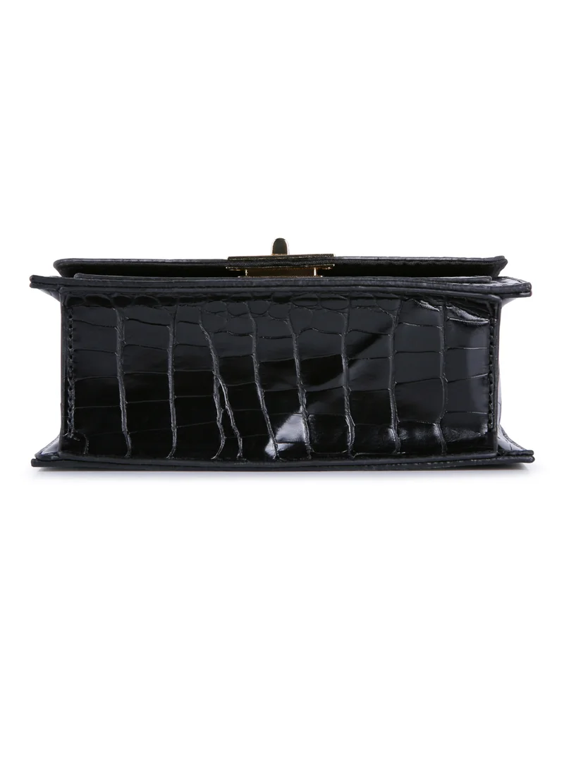 London Rag Black Multi Strap Mini Clutch Sling Bag