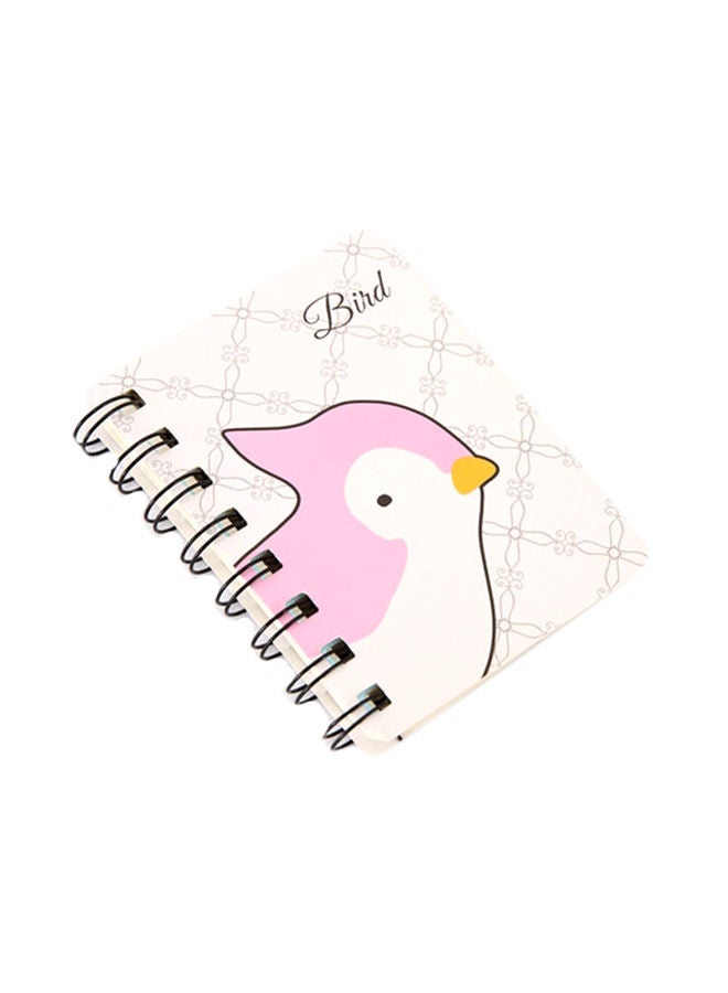 NIBEMINENT 3-Piece Cute Animals Mini Spiral Notebook Set Multicolour