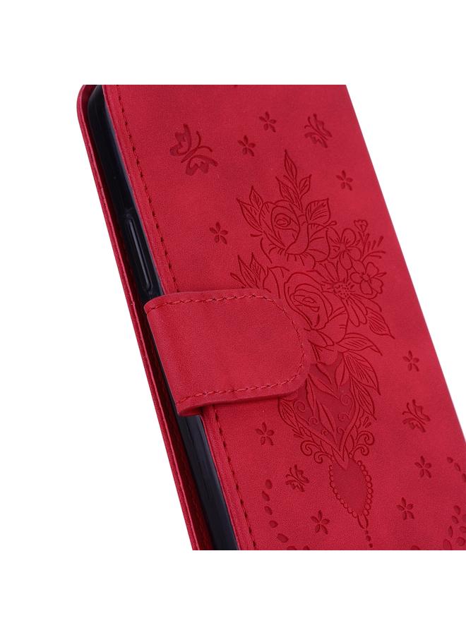 S-TOP Case For Nokia C21 Butterfly Rose Embossed Leather Phone Case - Image 4