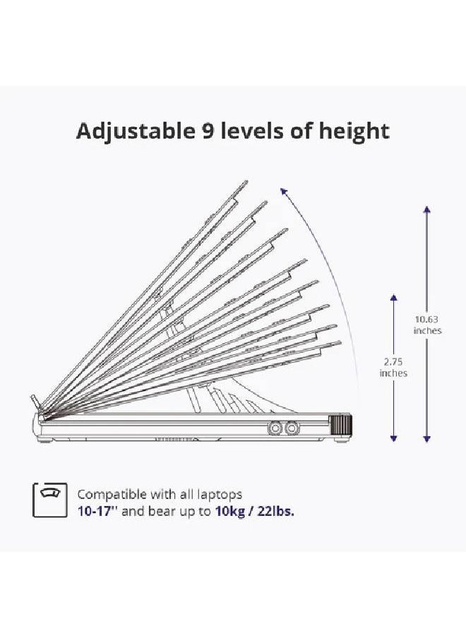 Tronsmart - Tronsmart D07 Foldable Laptop Stand With Phone Holders 10 To 17 inch - Image 1