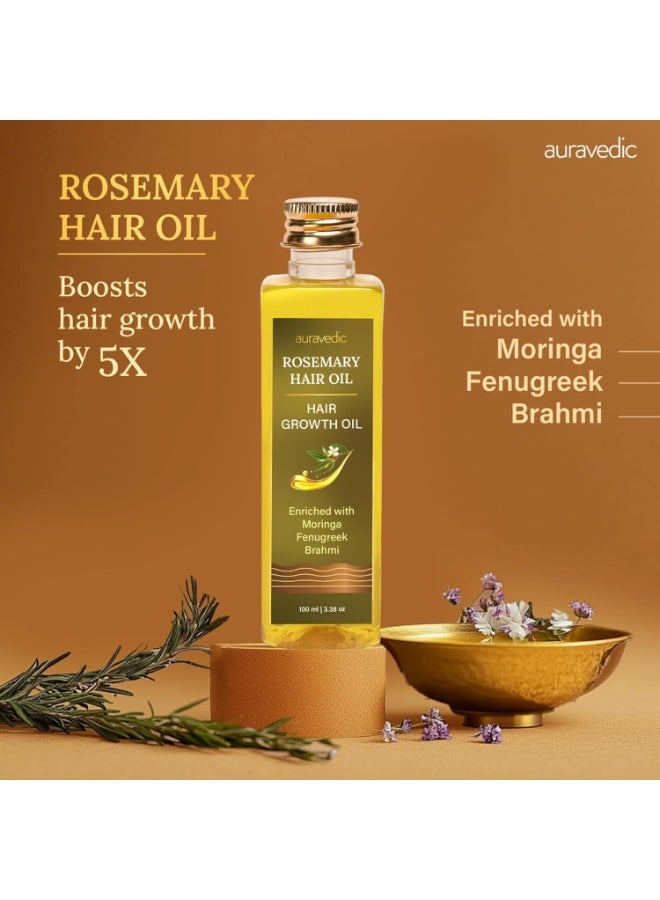 Auravedic Rosemary Hair Oil For Hair Growth 100 Ml - Image 2