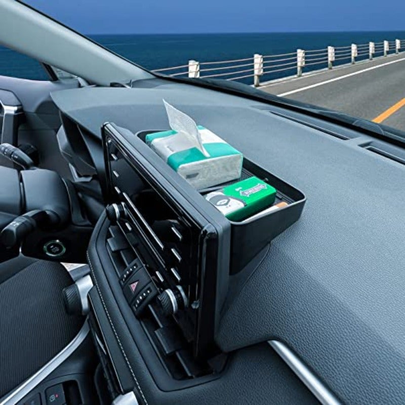 طاولة وحدة تحكم مركزية TOPINSTALL متوافقة مع تويود Rav4 من 2019 إلى 2023 و2024 ملحقات لوحة تنظيم تخزين من البلاستيك الصلب حامل مناديل ونظارات شمسية لا يتوافق مع شاشة الوسائط المتعددة الجديدة 10.5 بوصة - Image 1