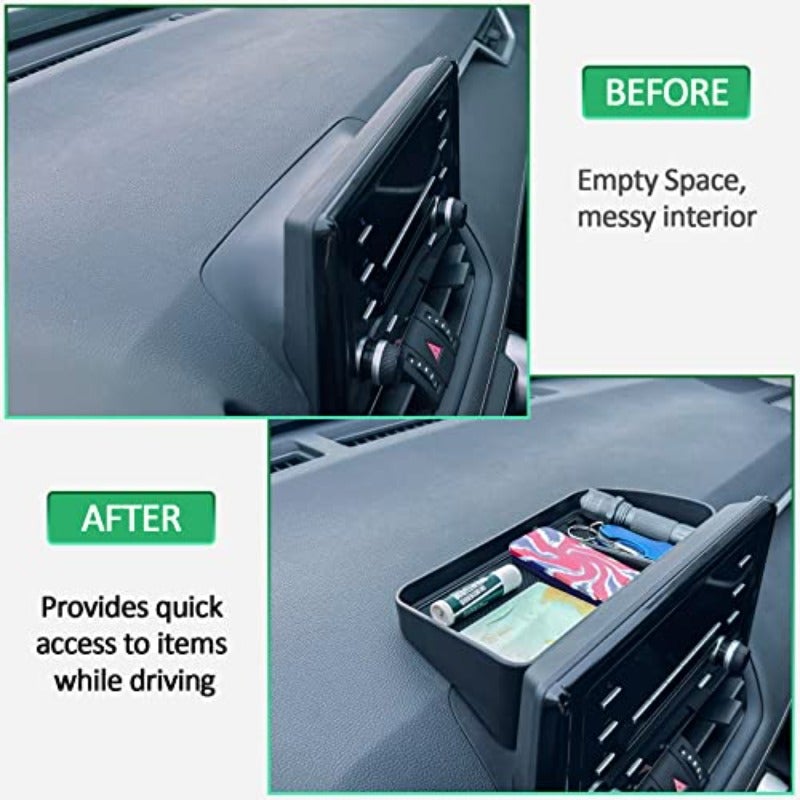 طاولة وحدة تحكم مركزية TOPINSTALL متوافقة مع تويود Rav4 من 2019 إلى 2023 و2024 ملحقات لوحة تنظيم تخزين من البلاستيك الصلب حامل مناديل ونظارات شمسية لا يتوافق مع شاشة الوسائط المتعددة الجديدة 10.5 بوصة - Image 2
