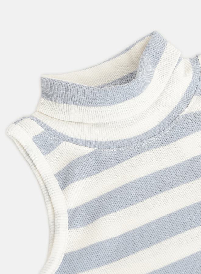 نو- ڤو بلوزة بدون أكمام بياقة عالية مخططة من نو.فوه - Image 3