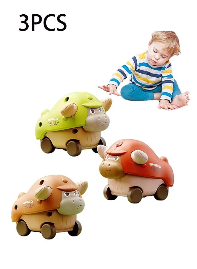 Generi Bull Press and Go Car Set for Toddlers,Fun Toys for Babies,Perfect Birthday, Interactive Play for Kids,Ideal for Family Bonding & Party Favors (Bull) - Image 1