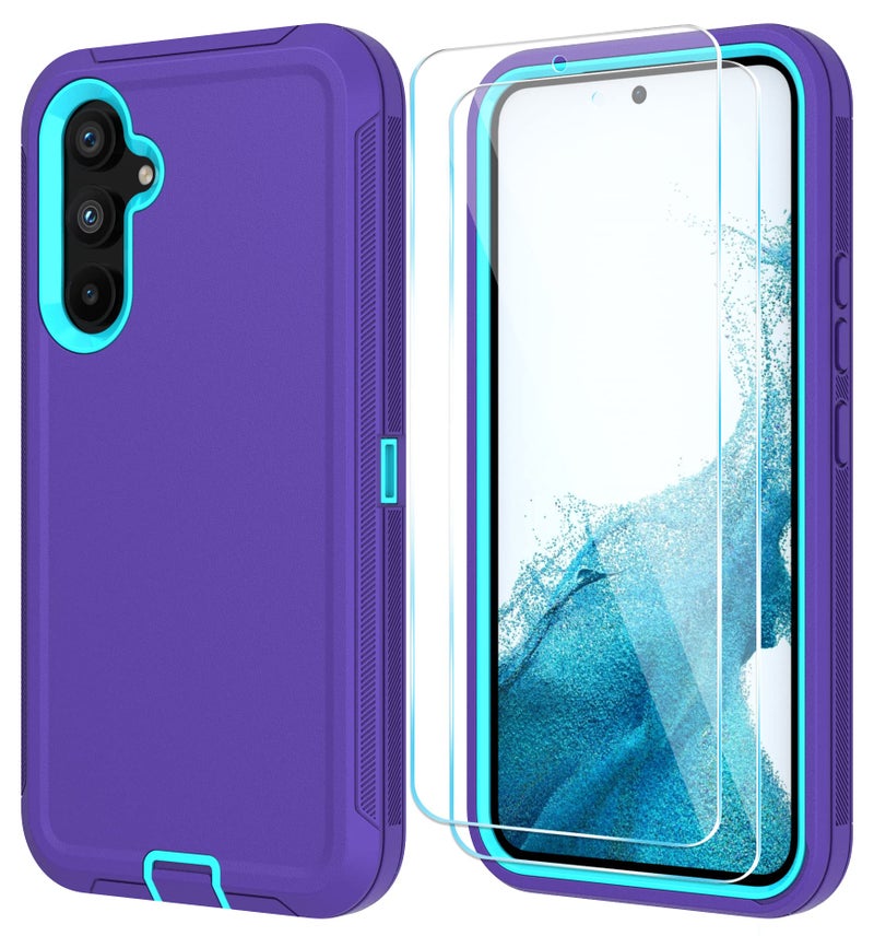 ONOLA Phone Case for Samsung Galaxy S23 Plus Case with HD Screen Protector, Heavy Duty Shockproof & Dropproof 3-Layer Cover Phone Case for Galaxy S23 Plus 6.6'',PurpleSkyblue - Image 1
