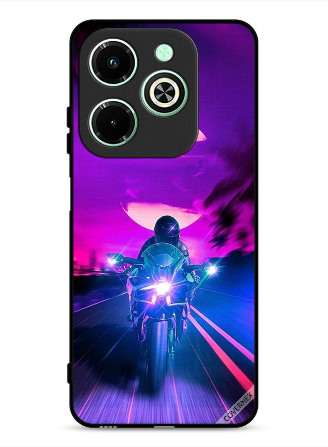 Covernex Infinix Hot 40i 4G Protective Case Cover Man On Bike Wallpaper - Image 1