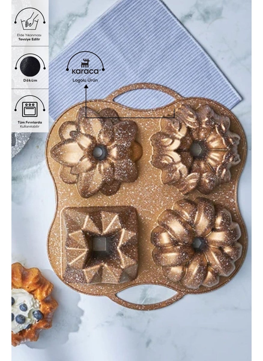 Karaca Gold Standard Cake Pro 4-Piece Gold Casting Cake Mold Casting 1 Gold Standard 1 Piece Casting  - Image 1