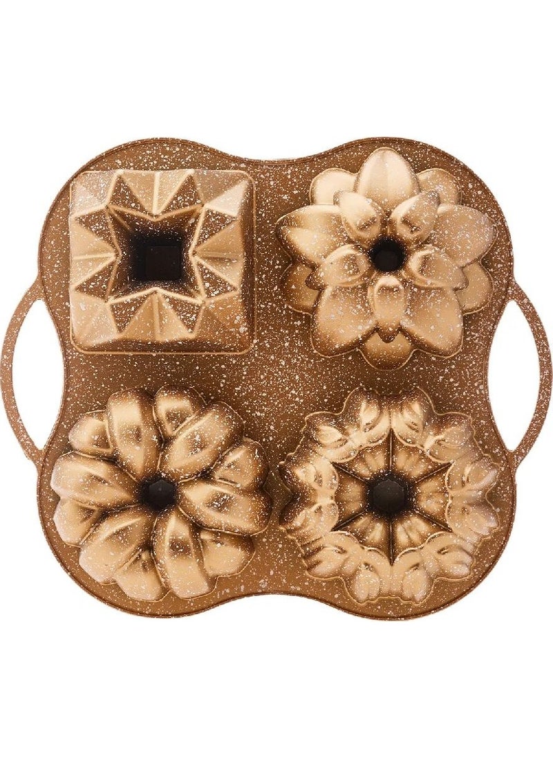 Karaca Gold Standard Cake Pro 4-Piece Gold Casting Cake Mold Casting 1 Gold Standard 1 Piece Casting  - Image 3