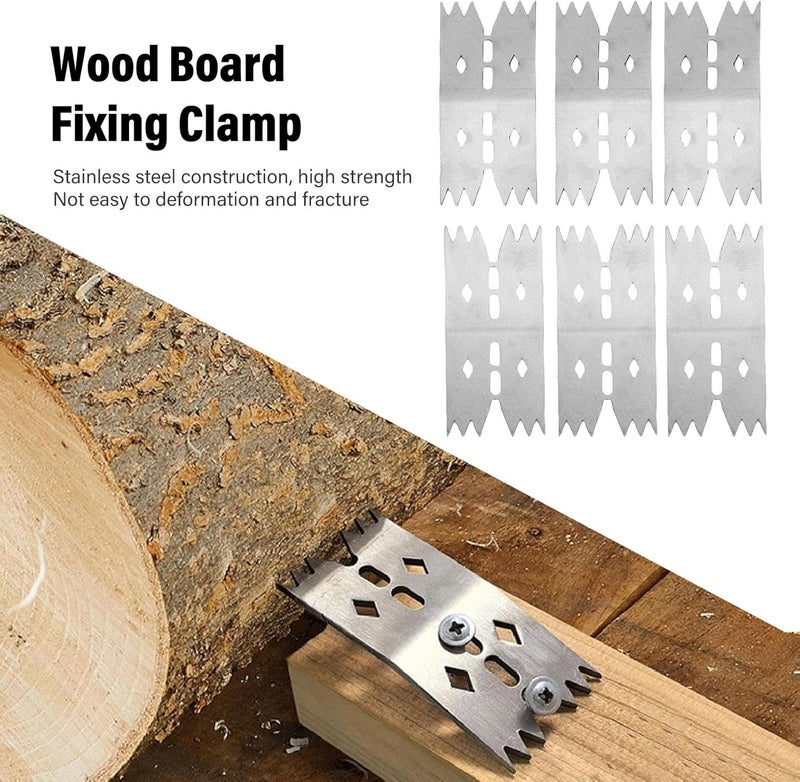 AMONIDA Stainless Steel Slab Flattening Dogs, Clamping Dogs for Woodworking, Versatile Strong Clamp Set with Secure Grip & Adjustment for Accurate Fastening - Image 3