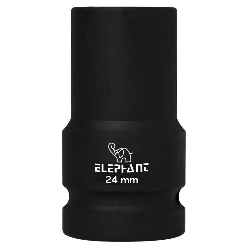 Elephant Metal 1 Inch Square Drive STD Impact Socket 6-Point 24 mm Size 90 mm Length - Image 3