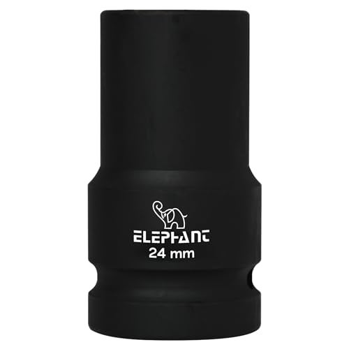 Elephant Metal 1 Inch Square Drive STD Impact Socket 6-Point 24 mm Size 90 mm Length - Image 1