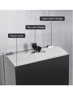 Generic Wall-Mounted Comercial Paper Towel Dispenser Brushed Stainless Steel Bathroom Hand Towel Dispenser With Lock Design Large Capacity 200P C-Fold 200 Multi-Fold Capacity  - Image 4
