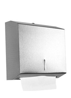 Generic Wall-Mounted Comercial Paper Towel Dispenser Brushed Stainless Steel Bathroom Hand Towel Dispenser With Lock Design Large Capacity 200P C-Fold 200 Multi-Fold Capacity  - Image 1