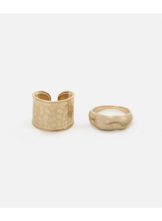 Ipekyol Textured Ring Set
